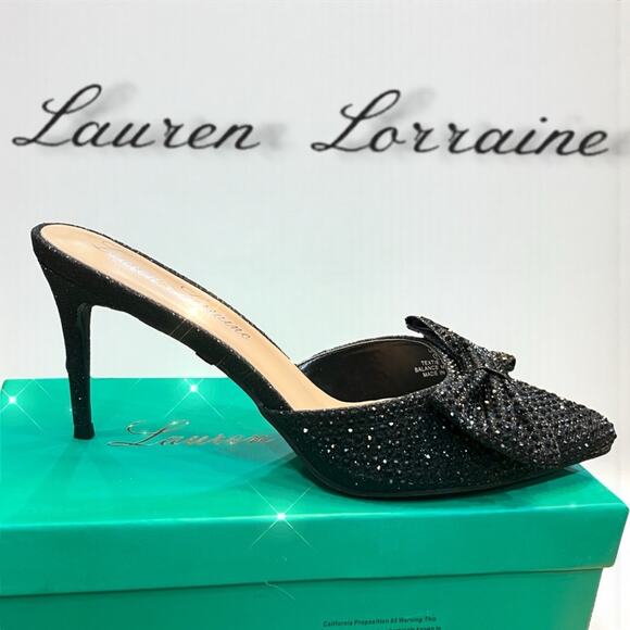 Lauren Lorraine “Lolly” Rhinestone Black Slip-On Dress Shoes NEW IN BOX! Size 11 - Picture 3 of 7